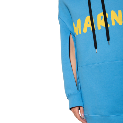 Shop Marni Oversize Hooded Sweatshirt