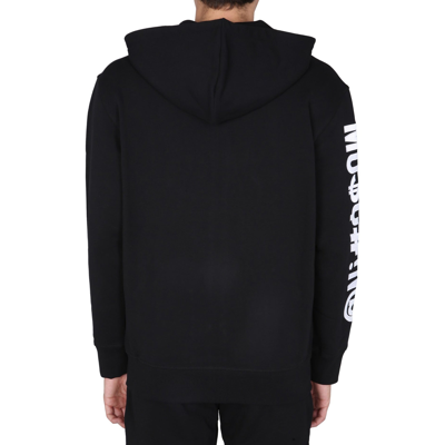 Shop Moschino Couture Couture Cotton Zip Up Sweatshirt