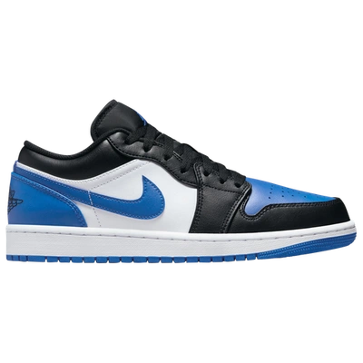 Shop Jordan Mens  Air  1 Low In Black/white/blue