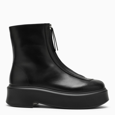 Shop The Row | Zipped Boot I Black Leather Boot