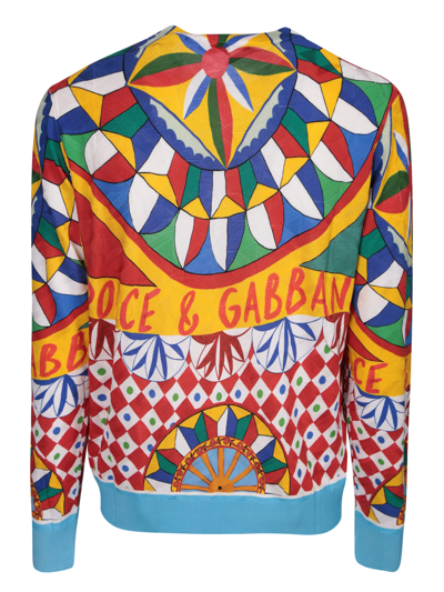 Shop Dolce & Gabbana Cart Print Multicolor Jumper