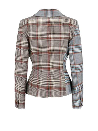 Shop Vivienne Westwood Multicolored Checked Womens Jacket In Mix