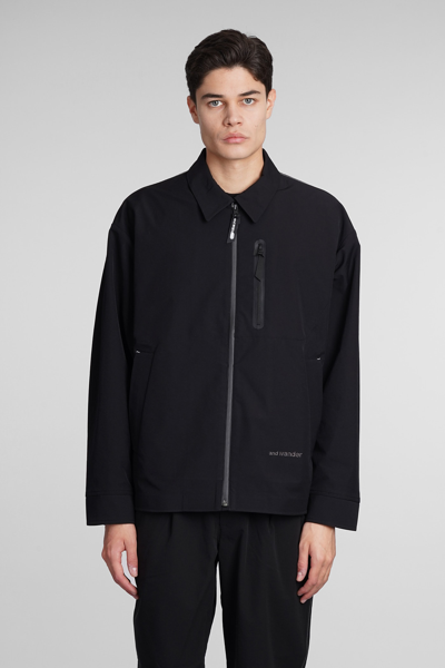 Shop And Wander Casual Jacket In Black Polyester