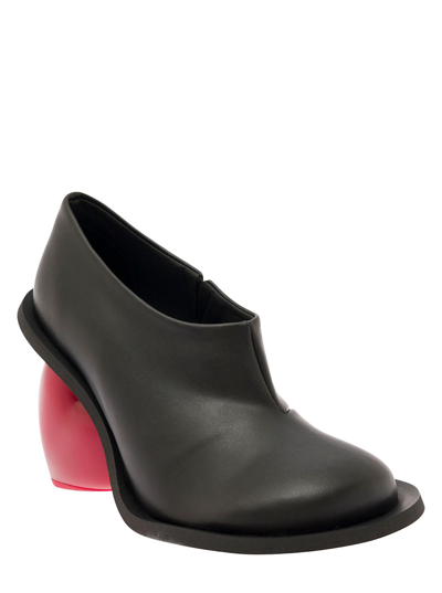 Shop Yume Yume Oversized Black Pumps With Sculpted Heel In Vegan Leather Woman