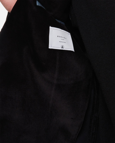 Shop Boglioli Single Breast Velvet K-jacket In Black
