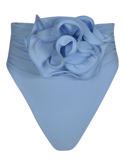 Shop Magda Butrym Floral Bikini Bottoms In Blue