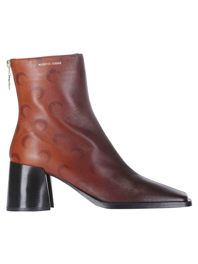Shop Marine Serre Airbrushed Crafted Leather Ankle Boots In Rd70