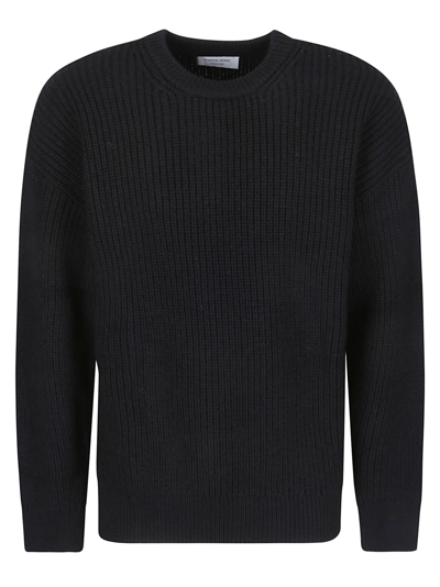 Shop Marine Serre Wool And Fluffy Knit Crewneck Pullover In Bk99