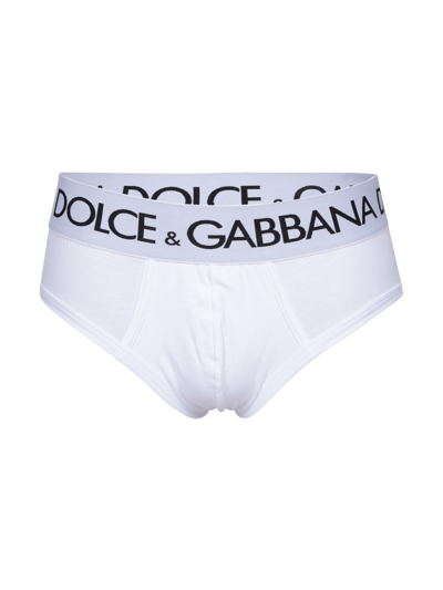 Shop Dolce & Gabbana Bi-pack White Brando Briefs