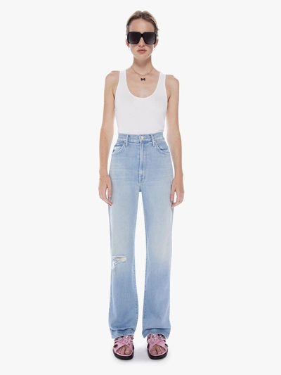 Shop Mother High Waisted Tunnel Vision Sneak Sippin' Sweet Tea Jeans In Blue