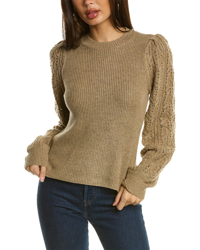 Shop Splendid Phoebe Wool-blend Sweater In Brown