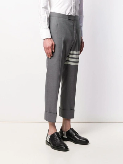 Shop Thom Browne Trousers In Grey