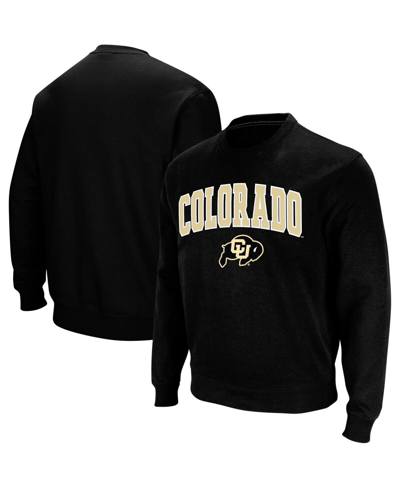 Colosseum Men's Colorado Buffaloes Arch & Logo Crew Neck Sweatshirt In Black