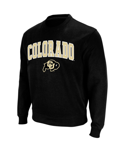 Colosseum Men's Colorado Buffaloes Arch & Logo Crew Neck Sweatshirt In Black