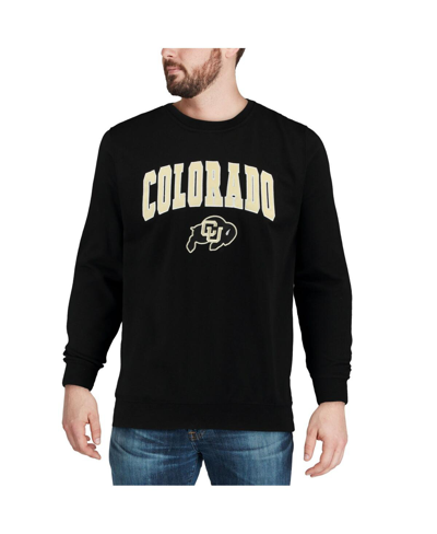 Colosseum Men's Colorado Buffaloes Arch & Logo Crew Neck Sweatshirt In Black