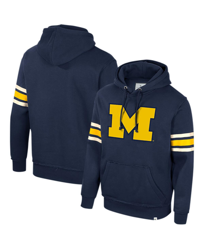 Shop Colosseum Men's  Navy Michigan Wolverines Saluting Pullover Hoodie