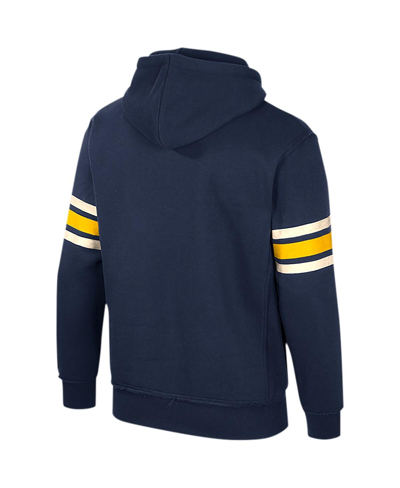 Shop Colosseum Men's  Navy Michigan Wolverines Saluting Pullover Hoodie