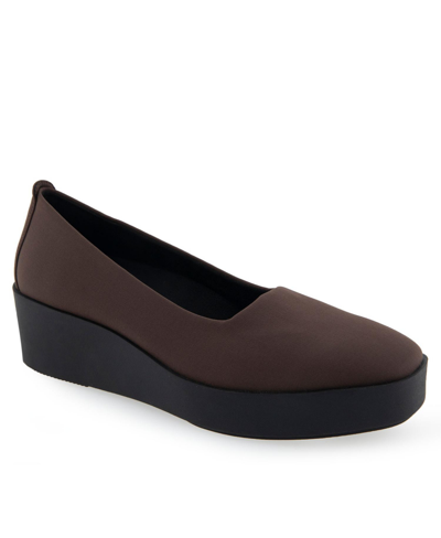 Shop Aerosoles Cowley Casual-wedge In Java Stretch