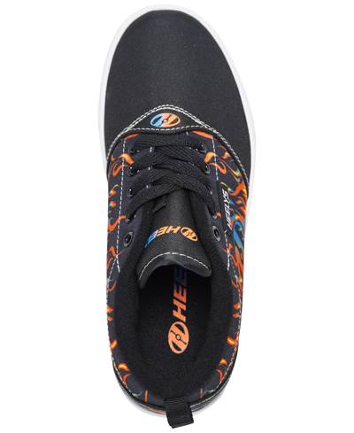 Shop Heelys Little Kids Pro 20 Flames Wheeled Skate Casual Sneakers From Finish Line In Black,orange
