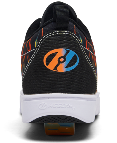Shop Heelys Little Kids Pro 20 Flames Wheeled Skate Casual Sneakers From Finish Line In Black,orange