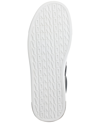 Dkny Women's Abeni Lace Up Low Top Sneakers In Pebble,black