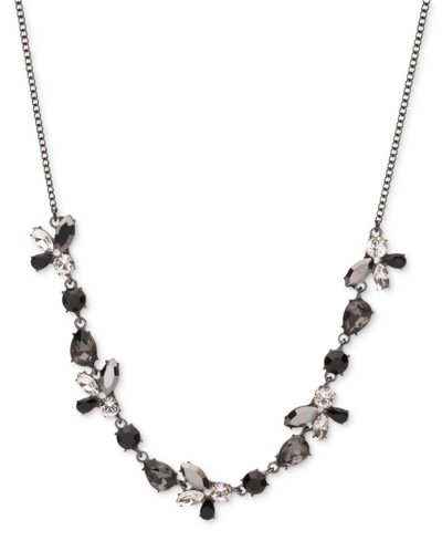 Shop Givenchy Crystal Frontal Necklace, 16" + 3" Extender In Jet