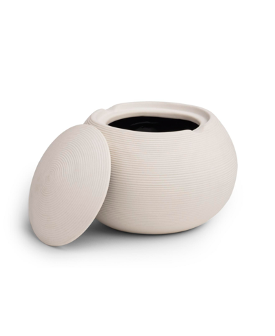 Kassatex Cassadecor Astor Cotton Jar In Ivory,black