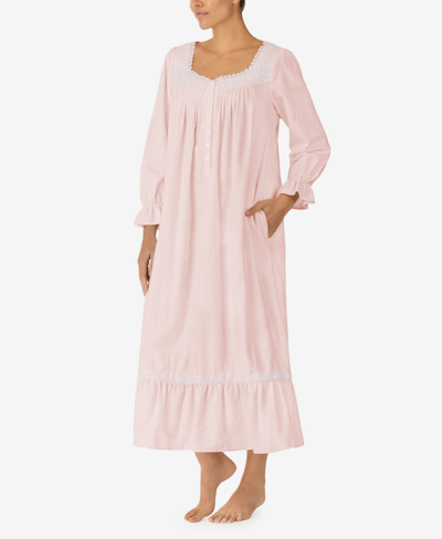 Shop Eileen West Women's Cotton Flannel Ballet Nightgown In Blush