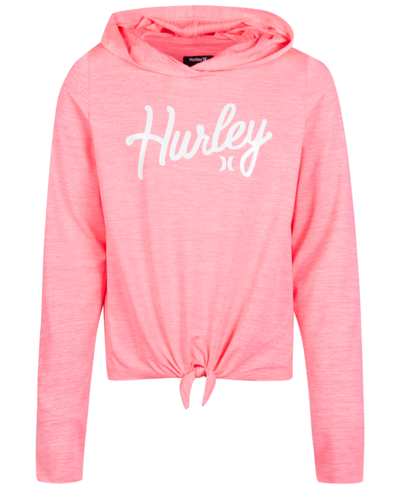 Shop Hurley Big Girls Beach Active Hooded Pullover In Guava Glow