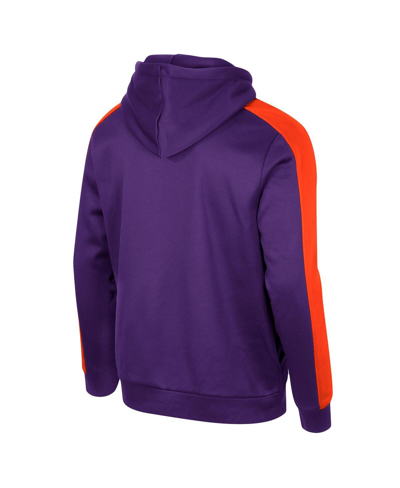 Shop Colosseum Men's  Purple Clemson Tigers Reese Full-zip Hoodie