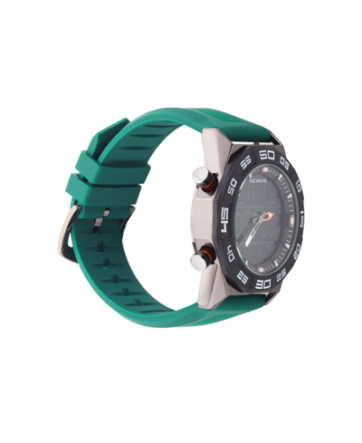 Shop Rocawear Men's Analog-digital Green Silicone Strap Watch 46mm In Black,green