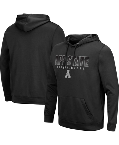 Colosseum Black Appalachian State Mountaineers Blackout 3.0 Pullover Hoodie In Black