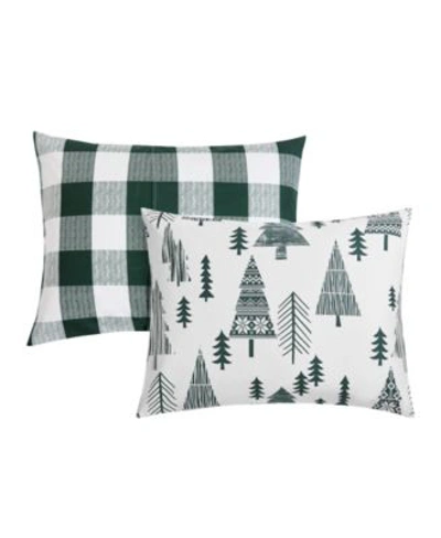 Shop Jessica Sanders Wintertime Reversible Comforter Sets In Green