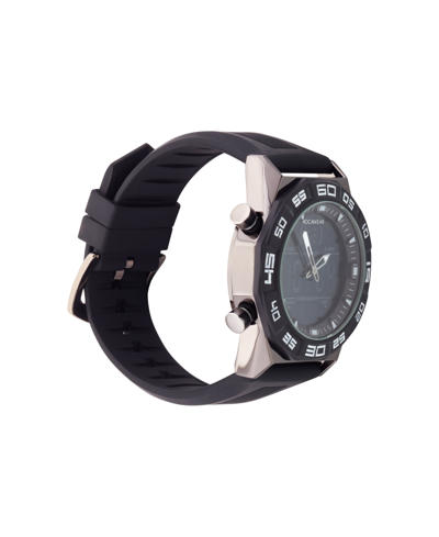 Shop Rocawear Men's Analog-digital Black Silicone Strap Watch 46mm In Black,black