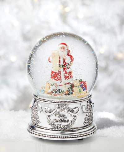 Reed & Barton Santa Jingle Bells Musical Snowglobe In Multi And No Color