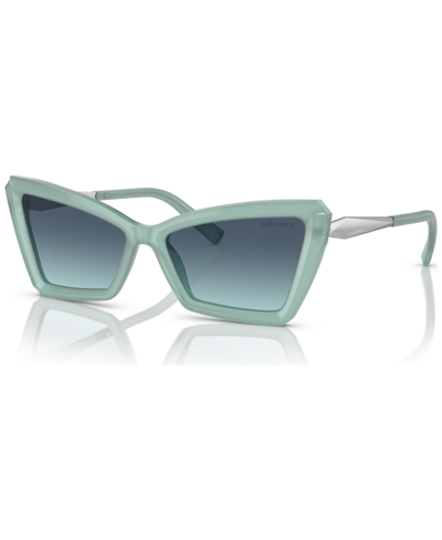 Shop Tiffany & Co Women's Sunglasses, Gradient Tf4203 In Light Blue Opal