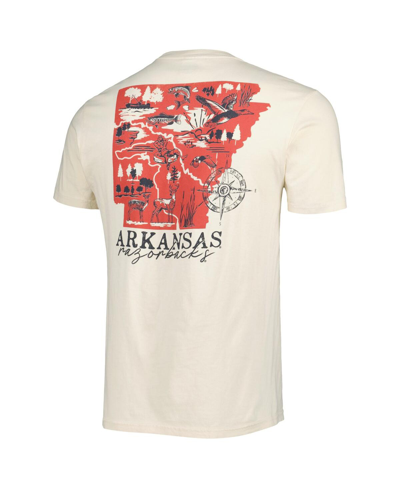 Image One Men's Cream Arkansas Razorbacks Hyperlocal T-shirt In Cream