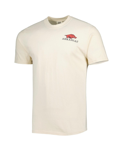 Image One Men's Cream Arkansas Razorbacks Hyperlocal T-shirt In Cream