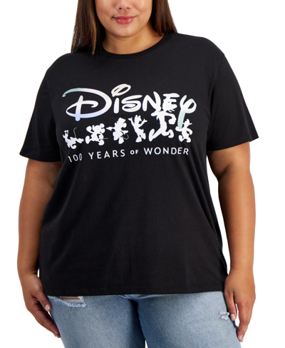 Shop Disney Trendy Plus Size 100 Years Graphic T-shirt In Black