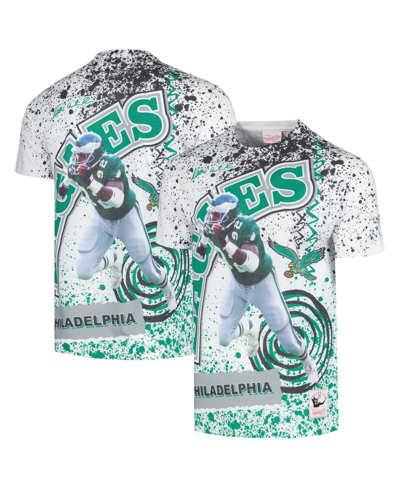 Mitchell & Ness Men's  Reggie White White Philadelphia Eagles Retired Player Name And Number Burst T- In White