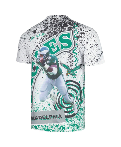 Shop Mitchell & Ness Men's  Reggie White White Philadelphia Eagles Retired Player Name And Number Burst T-