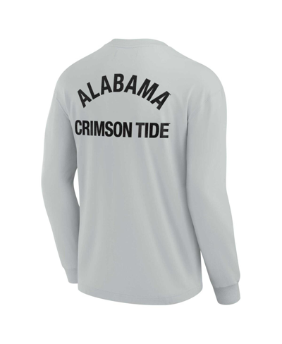 Fanatics Signature Unisex  Gray Alabama Crimson Tide Super Soft Long Sleeve T-shirt In Gray