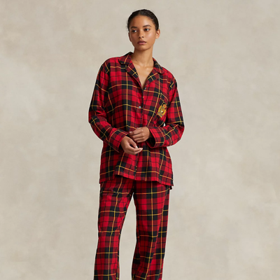 Ralph Lauren Plaid Flannel Pajama Set In Wallace Plaid | ModeSens