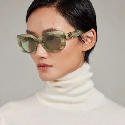 Shop Ralph Lauren Rl Nikki Sunglasses In Green Oyster