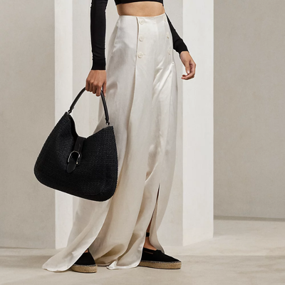 Shop Ralph Lauren Montaine Linen-blend Pant In Lux Cream