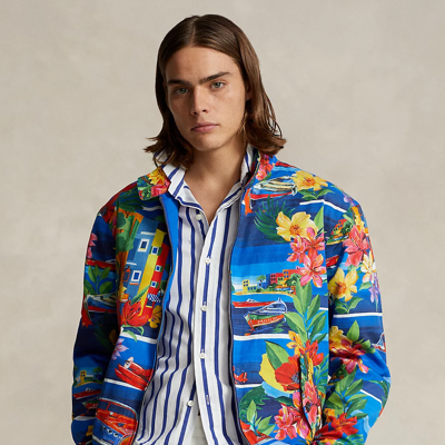 Shop Ralph Lauren Print Twill Jacket In Le Grand Bleu Print