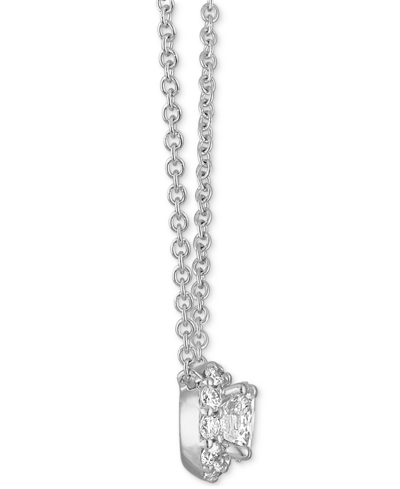 Alethea Certified Diamond Halo Pendant Necklace (1/2 Ct. T.w.) In 14k White Gold Featuring Diamonds From De In White Gold