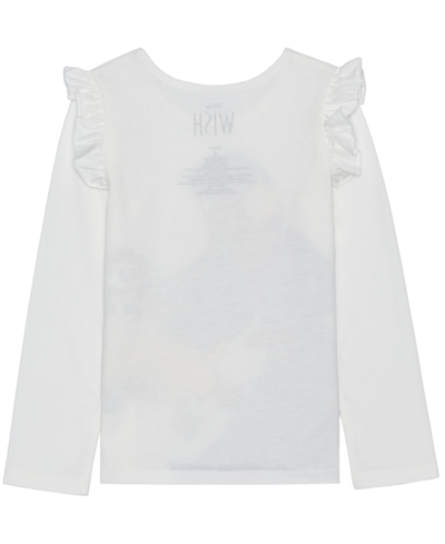 Shop Disney Toddler Girls Glitter Detail Wish Long Sleeve Top In White