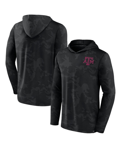 Fanatics Men's  Black Texas A&m Aggies Camo Hoodie Long Sleeve T-shirt In Black