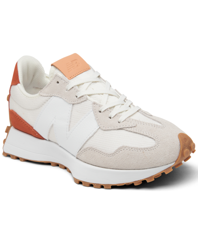 Shop New Balance Women's 327 Casual Sneakers From Finish Line In Sea Salt,rust Oxide